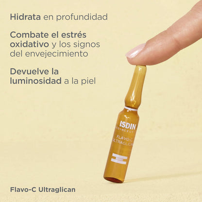 Revitalize Your Skin with ISDIN Flavo-C Ultraglican Day Facial Antioxidant Serum - 2 ml (Pack of 30)