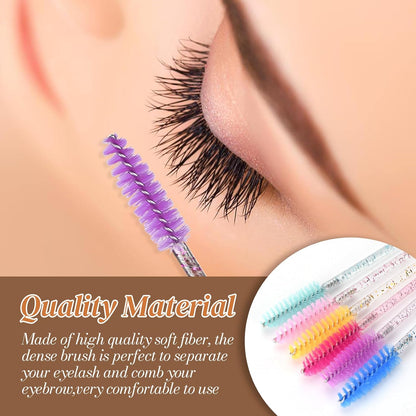 Elevate Your Makeup Game with the 100-Piece Disposable Eyelash Brushes and Mascara Applicator Kit - Perfect for Flawless Lashes and Brows!