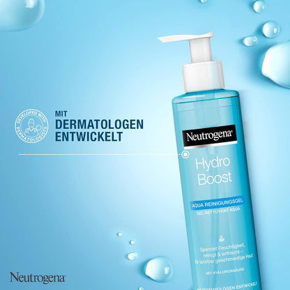 Revitalize Your Skin with Neutrogena Hydro Boost Gentle Facial Cleanser - Hydrating Gel with Hyaluronic Acid, 200 ml for All Skin Types