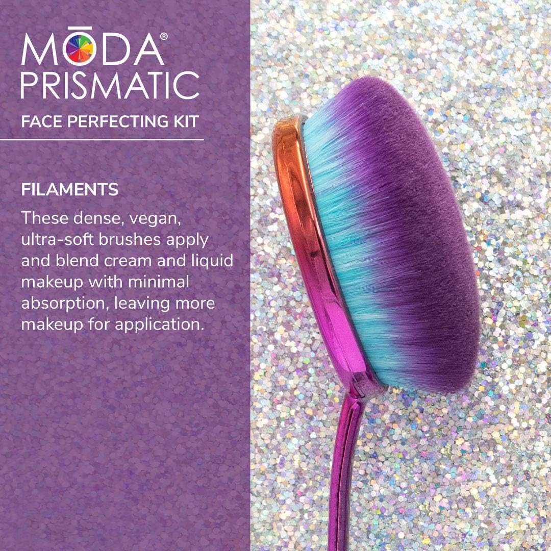 Elevate Your Makeup Game with the Royal & Langnickel Prisma Facial Perfection Brush Set - 4 Essential Brushes for Flawless Application