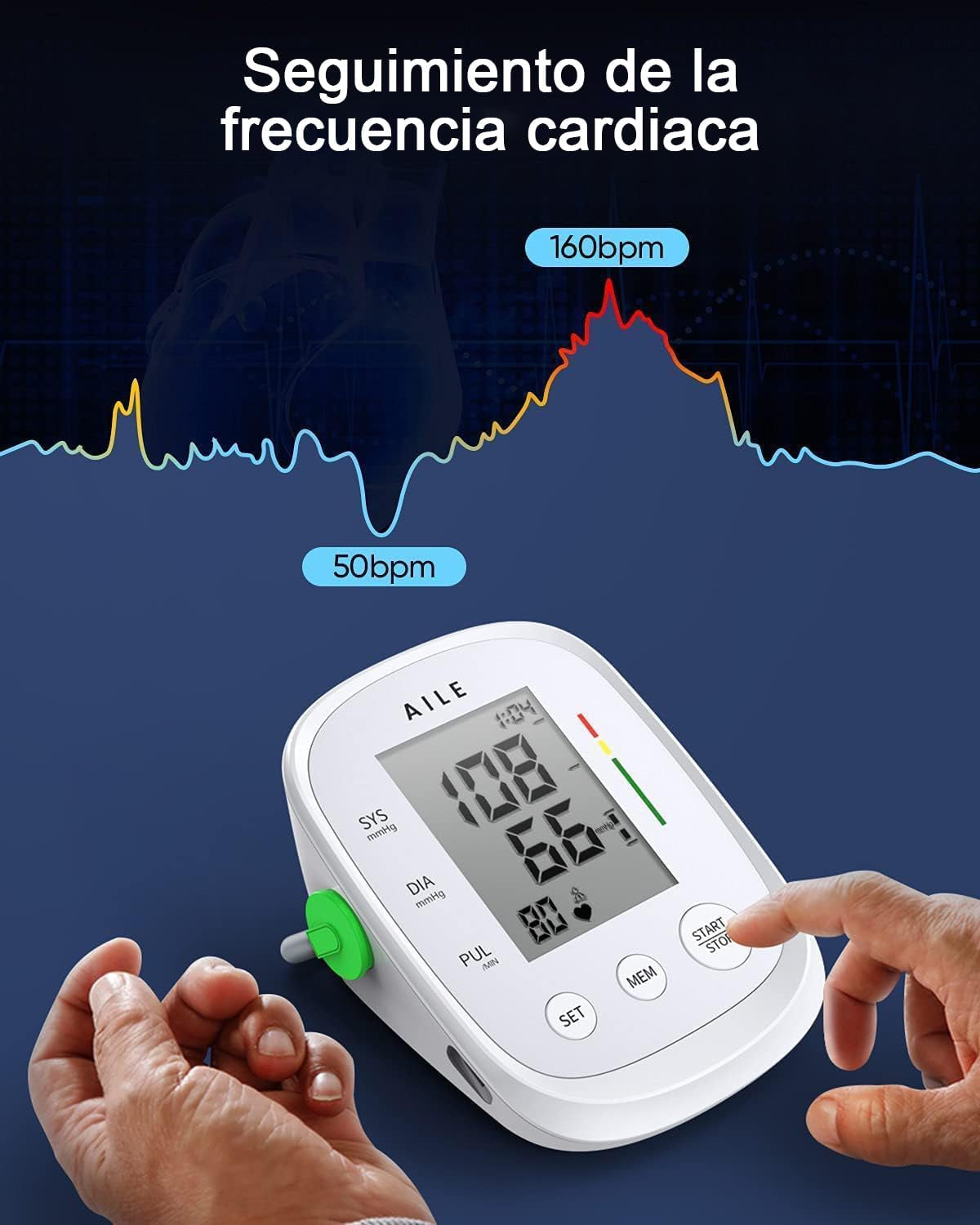 Tensiómetro De Brazo Digital, Medidor Tension Arterial