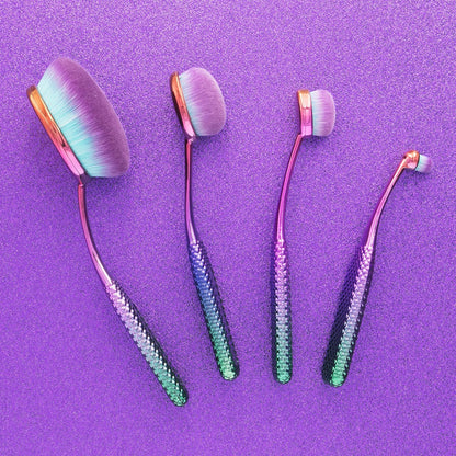 Elevate Your Makeup Game with the Royal & Langnickel Prisma Facial Perfection Brush Set - 4 Essential Brushes for Flawless Application