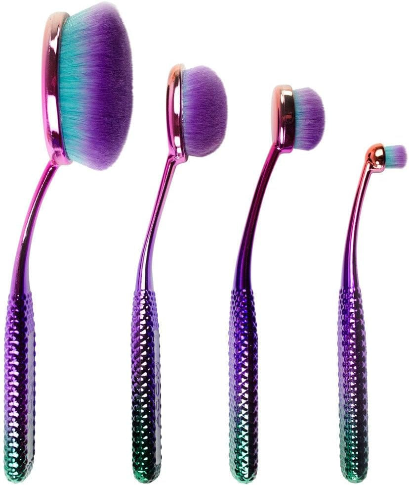 Elevate Your Makeup Game with the Royal & Langnickel Prisma Facial Perfection Brush Set - 4 Essential Brushes for Flawless Application